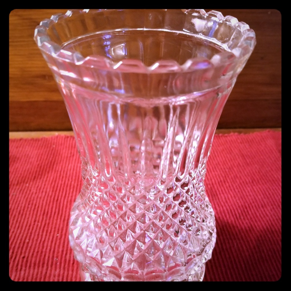 Vintage Pressed Glass Vase